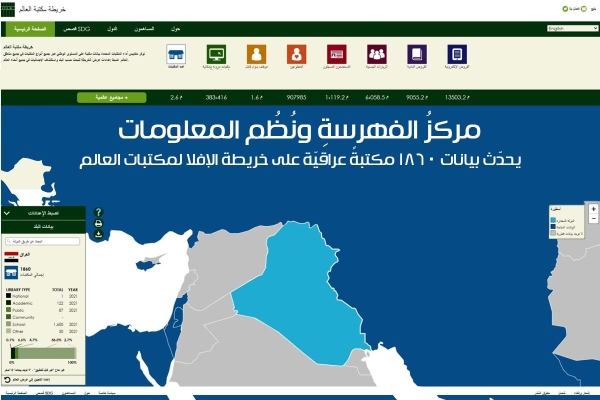 مركزُ الفهرسةِ ونُظُم المعلومات يحدّث بيانات (1860) مكتبةً عراقيّة على خارطة الإفلا لمكتبات العالم