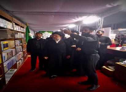 سماحة السيد عز الدين الحكيم يحلّ ضيفاً على خيمة نافذ البصيرة في محور نجف - كربلاء