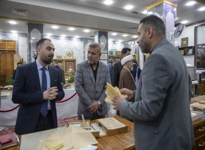 وفد مؤسّسة السجناء السياسيين يطّلع على نتاجات قسم الشؤون الفكرية في مجال الفهرسة والأرشفة