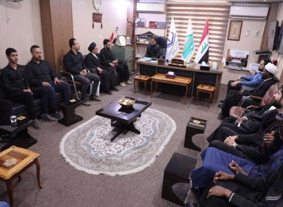 وفد مركز الدراسات الإفريقية يجري زيارة الى كلية الإمام الكاظم عليه السلام في النجف الأشرف