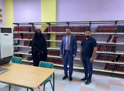 وفد من مركز المعلومات الرقميّة يجري زيارة لمكتبة جامعة المثنى
