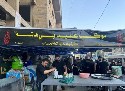 أكثر من (20,000) وجبة طعام قدّمها موكب عميد بني هاشم لزائري الأربعين