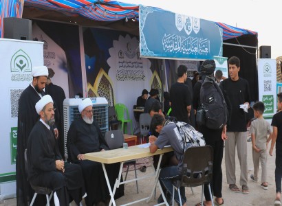 قسم الشؤون الفكرية يواصل تقديم خدماته الفكرية والدينية لزائري الأربعين في ذي قار